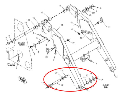 Kit Embuchamento Concha Dianteira Retroescavadeira Caterpillar 416E