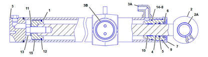 Kit embuchamento pinos e buchas para retroescavadeira Caterpillar 416D. CONCHA DIANTEIRA - PINOS E BUCHAS.
