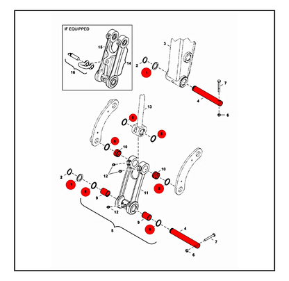 Kit Embuchamento Concha Miniescavadeira BOBCAT E26