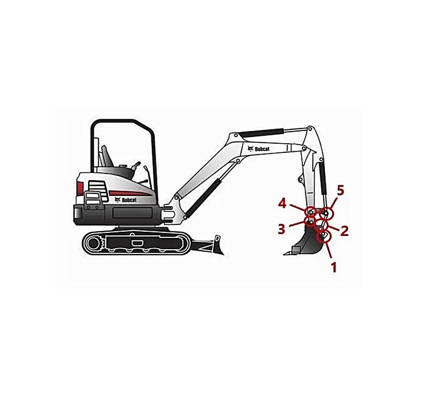 Kit Embuchamento Pinos e Buchas da concha compatível Miniescavadeira Bobcat 32