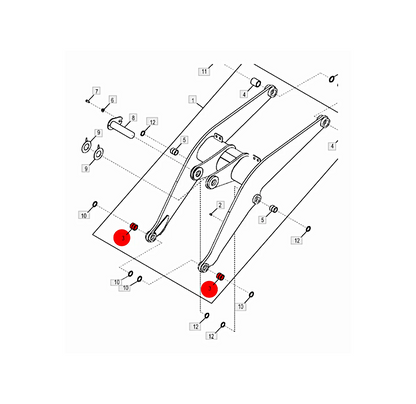 Kit Embuchamento - Pinos e Buchas de concha para carregadeira John Deere 524K