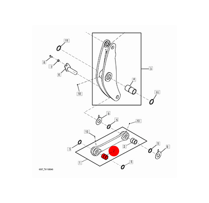 Kit Embuchamento - Pinos e Buchas de concha para carregadeira John Deere 524K